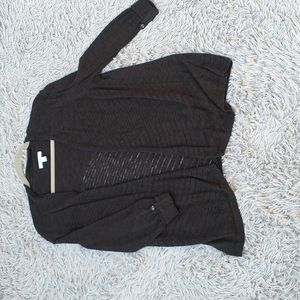 Women's 3/4" Sleeve Black Knit Sweater Cardigan